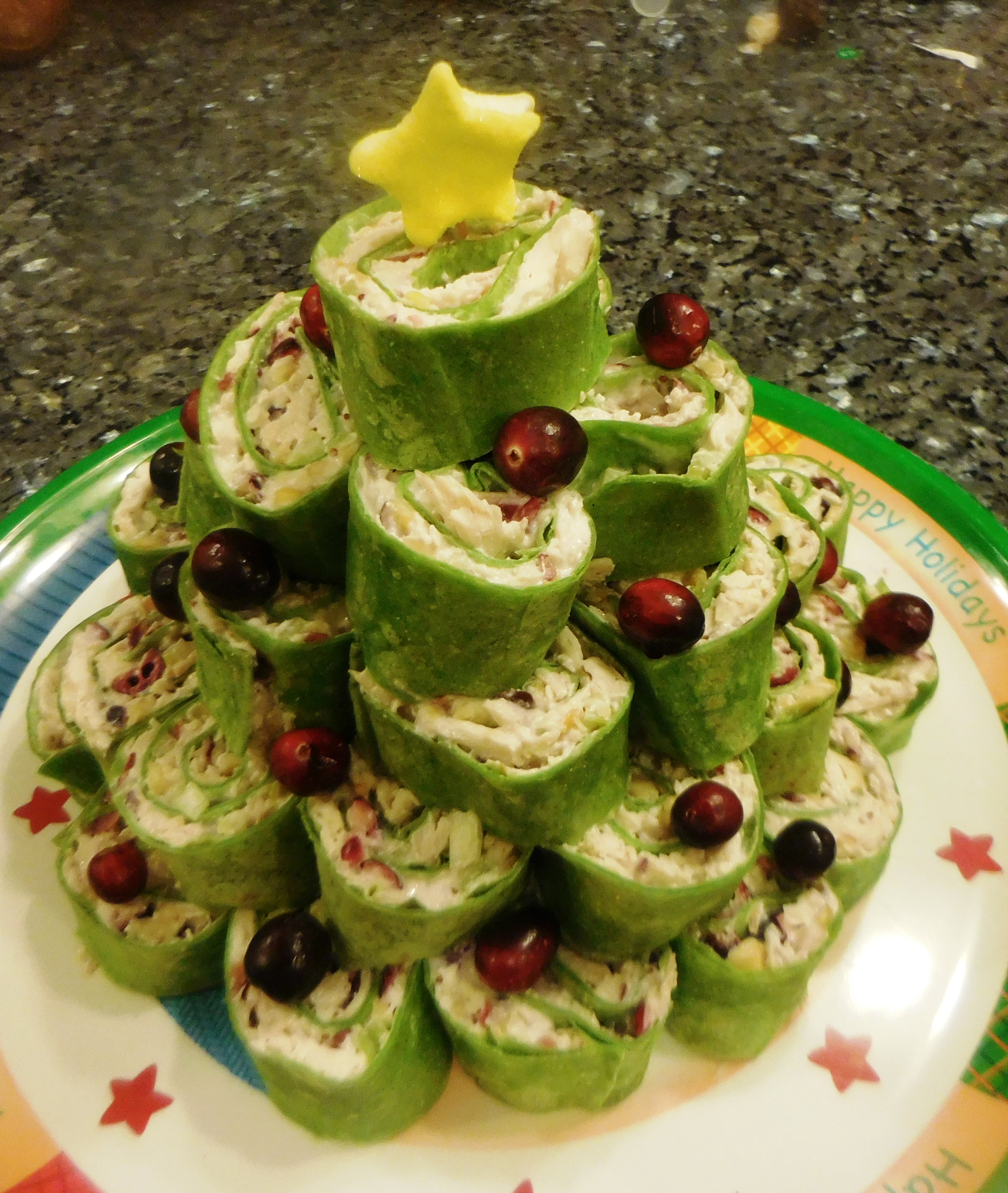 Cranberry Chicken Salad Christmas Tree Recipe